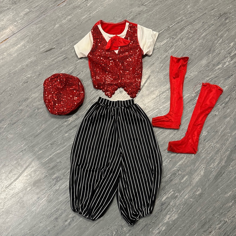 Four piece ring leader, circus themed, old fashioned costume